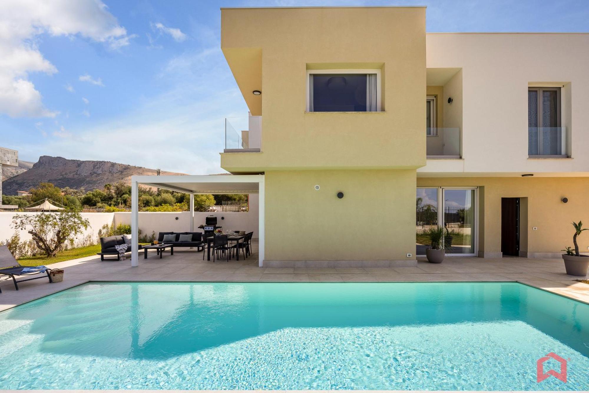 Brand New Villa With Private Heated Pool Terrasini Buitenkant foto